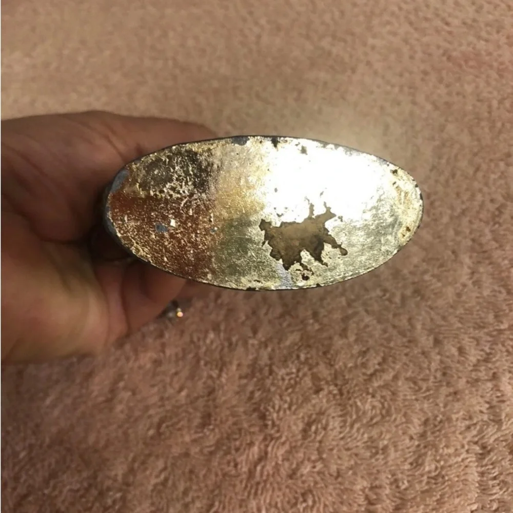 Gold Tone Mushroom Earring Holder 4 1/2” Tall